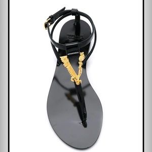 Versace Virtus Flat Sandals 37.5 wore once.
